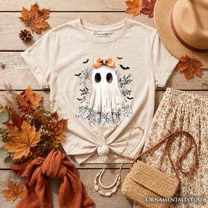 Kids Coquette Ghost T-Shirt, Cute Halloween Tee for Youth Girls — view 6