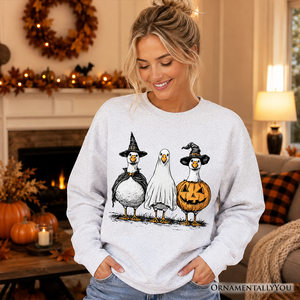 Haunting Honkers Goose Sweatshirt, Funny Halloween Costumes Sweater — view 6