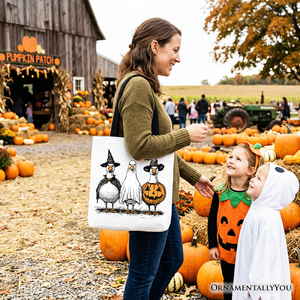 Haunting Honkers Goose Tote Bag, Funny Halloween Costumes Gift Shopper — view 6