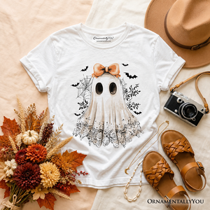 Kids Coquette Ghost T-Shirt, Cute Halloween Tee for Youth Girls — view 7