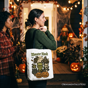 Monster Mash Classic Tote Bag, Halloween Monsters Gift Shopper for The Spooky Season — view 8