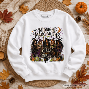 Midnight Margaritas Girls Will Be Girls Sweatshirt, Witch Coven Halloween Party Sweater — view 7