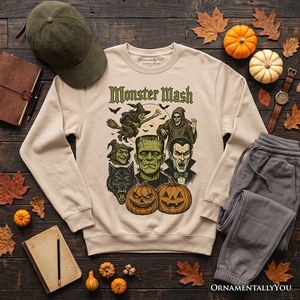 Monster Mash Classic Sweatshirt, Halloween Monsters Sweater for The Spooky Season — view 9