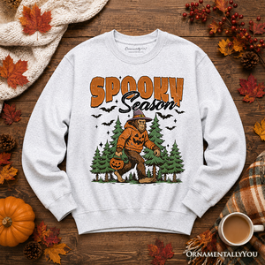 Spooky Season Bigfoot Sweatshirt, Halloween Sasquatch Pumpkin Sweater — view 8