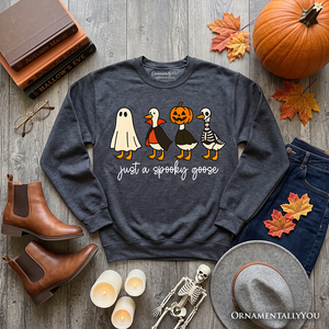 Just a Spooky Goose Sweatshirt, Funny Halloween Costumes Sweater — view 8