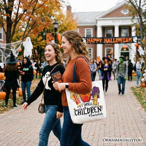 I Smell Children Witch Teacher Life Tote Bag, Back To School Halloween Gift Shopper — view 8