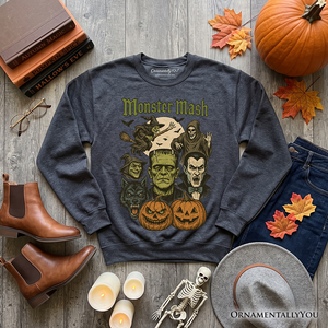 Monster Mash Classic Sweatshirt, Halloween Monsters Sweater for The Spooky Season — view 10
