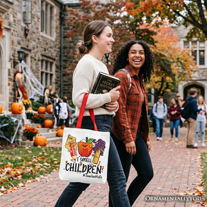 I Smell Children Witch Teacher Life Tote Bag, Back To School Halloween Gift Shopper — view 9