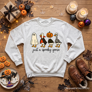 Just a Spooky Goose Sweatshirt, Funny Halloween Costumes Sweater — view 10