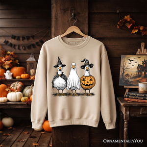 Haunting Honkers Goose Sweatshirt, Funny Halloween Costumes Sweater — view 10