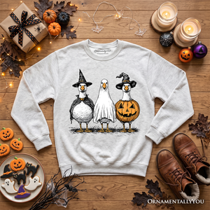 Haunting Honkers Goose Sweatshirt, Funny Halloween Costumes Sweater — view 11