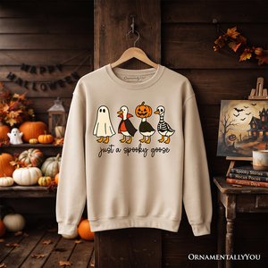 Just a Spooky Goose Sweatshirt, Funny Halloween Costumes Sweater — view 11