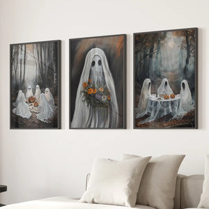 Moody Halloween Ghosts Trendy Wall Art Poster — view 5