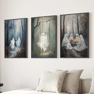 Dark Halloween Spooky Ghost Wall Art Prints Decor — view 4
