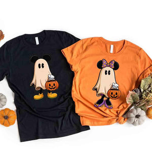 Ghost Couple Halloween Shirts | Spooky Tee | Cute Fall Matching Shirt — view 1