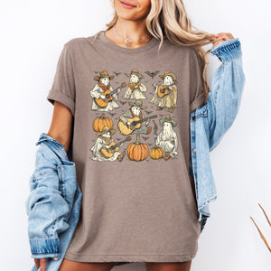 Ghost Cowboys Halloween Bats Spooky Haunted Night Parade Collection Edition Graphic Tee — view 4