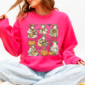 Ghost Cowboys Halloween Bats Spooky Gothic Nightfall Collection Limited Edition Sweatshirt — view 4