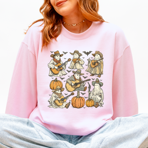 Ghost Cowboys Halloween Bats Spooky Gothic Nightfall Collection Limited Edition Sweatshirt — view 7