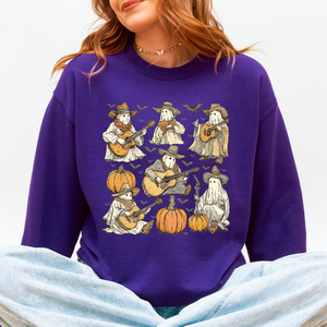 Ghost Cowboys Halloween Bats Spooky Gothic Nightfall Collection Limited Edition Sweatshirt — view 9