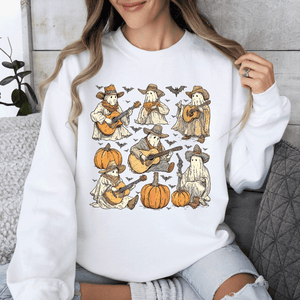 Ghost Cowboys Halloween Bats Spooky Gothic Nightfall Collection Limited Edition Sweatshirt — view 10