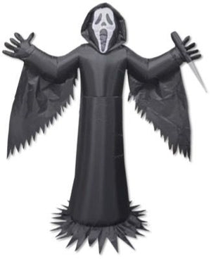6 FT Ghost Face Lawn Light Up Inflatable — view 3