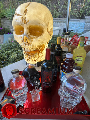 Giant Skull Animatronic Lamp Prop 20-Inch-Tall Heavy Duty Polyresin Halloween Decoration — view 17
