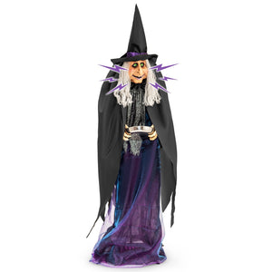 Giant Halloween Witch Decoration with LED Lights Widened Base Sound — view 3