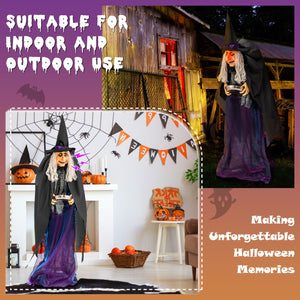 Giant Halloween Witch Decoration with LED Lights Widened Base Sound — view 8