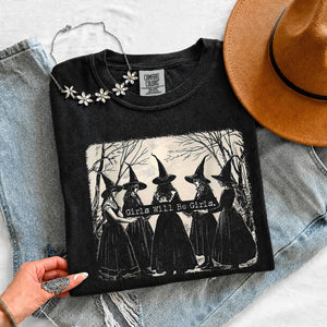 Girls Will Be Girls Comfort Colors T-Shirt - Halloween Tee — view 2