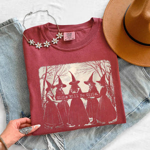 Girls Will Be Girls Comfort Colors T-Shirt - Halloween Tee — view 19