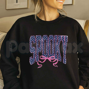 Girly Spooky Sweatshirt | Cute Pink Halloween Crewneck — view 1