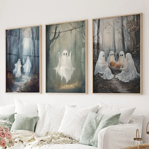Dark Halloween Spooky Ghost Wall Art Prints Decor — view 5