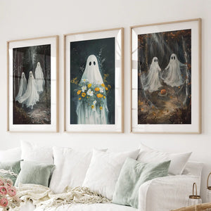 Halloween Ghosts in the Forest Wall Art Prints — view 1