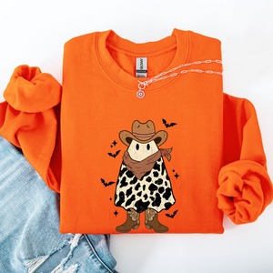 Halloween Ghost Cowboy Western Country Spirit Autumn Night Graphic Cozy Vintage Sweatshirt — view 7