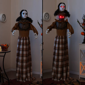 Halloween Animatronic Haunted Woman with Pop Up Head and Control Button — view 6