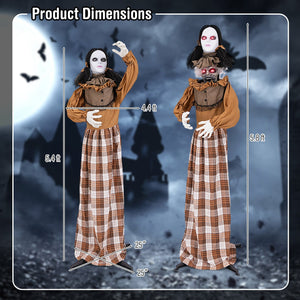 Halloween Animatronic Haunted Woman with Pop Up Head and Control Button — view 5