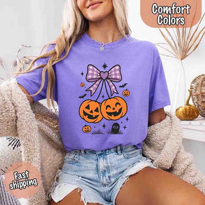 Halloween Cherries Comfort Colors Shirt – Trendy Pumpkin Tee — view 19