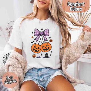 Halloween Cherries Comfort Colors Shirt – Trendy Pumpkin Tee — view 21