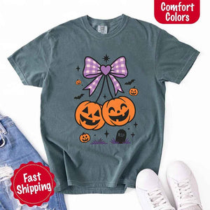 Halloween Cherries Comfort Colors Shirt – Trendy Pumpkin Tee — view 4