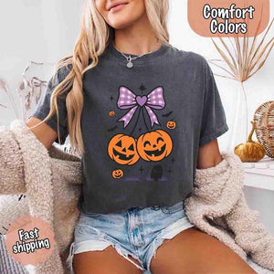 Halloween Cherries Comfort Colors Shirt – Trendy Pumpkin Tee — view 8