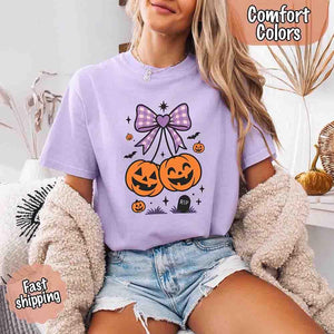 Halloween Cherries Comfort Colors Shirt – Trendy Pumpkin Tee — view 10