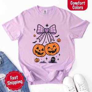 Halloween Cherries Comfort Colors Shirt – Trendy Pumpkin Tee — view 11