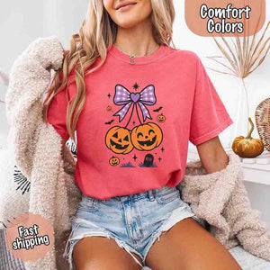 Halloween Cherries Comfort Colors Shirt – Trendy Pumpkin Tee — view 12
