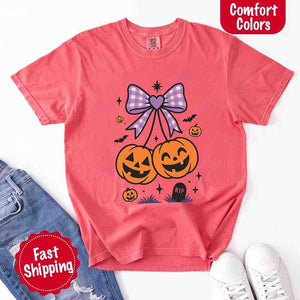 Halloween Cherries Comfort Colors Shirt – Trendy Pumpkin Tee — view 13