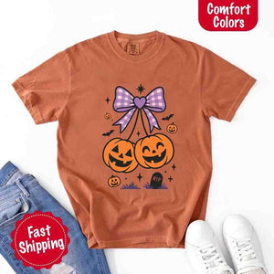 Halloween Cherries Comfort Colors Shirt – Trendy Pumpkin Tee — view 15