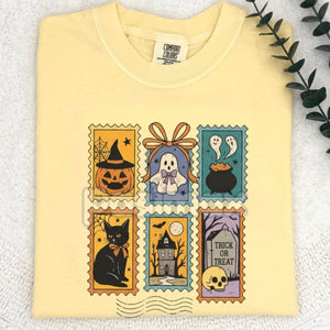 Halloween Cute Ghost Pumpkin Cat Shirt – Retro Ghost Tee, Spooky Cute Fall Outfit, Vintage Halloween Cat Shirt — view 1