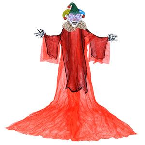 Halloween Hanging Clown with Wings and Lighted Colorful Eyes — view 3
