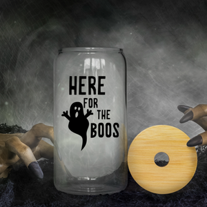 Here for the Boos Halloween Snowglobe Glitter Iced Coffee Cup — view 2