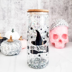 Here for the Boos Halloween Snowglobe Glitter Iced Coffee Cup — view 6