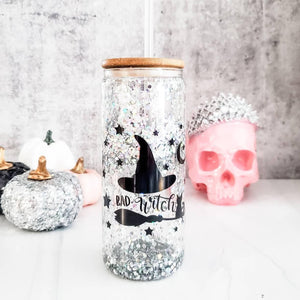 Here for the Boos Halloween Snowglobe Glitter Iced Coffee Cup — view 7